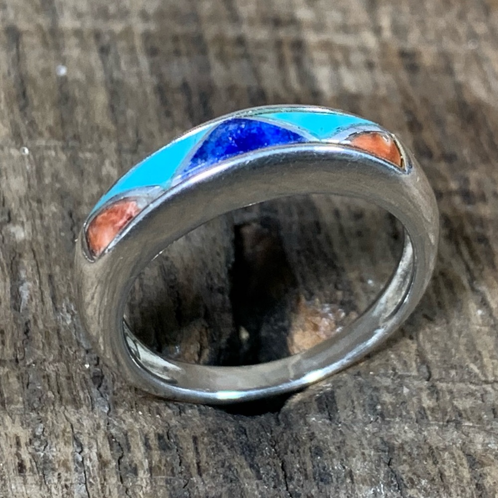 Carolyn Pollack 925 Sterling Silver Inlaid Ring
